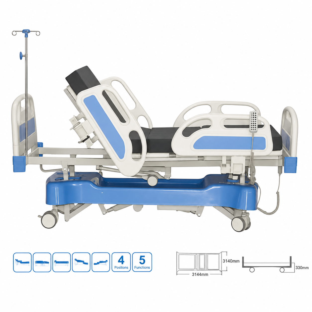 Five Functions Electric ICU Bed MP